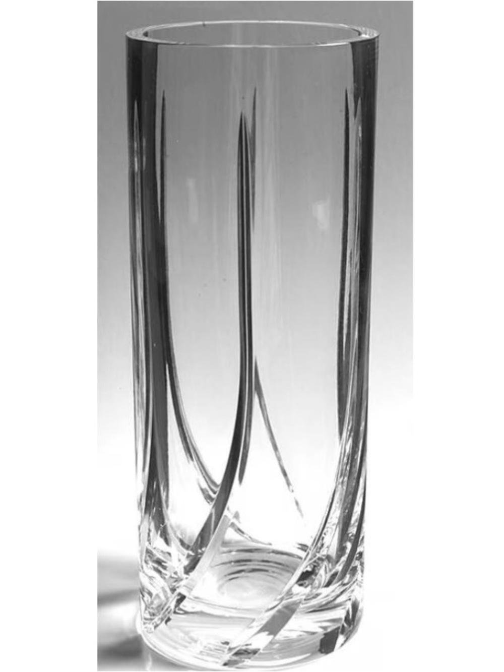 Lenox Sea Swirl Clear Cut Crystal Highball Vase 7” Tall No Chips or Cracks MCM